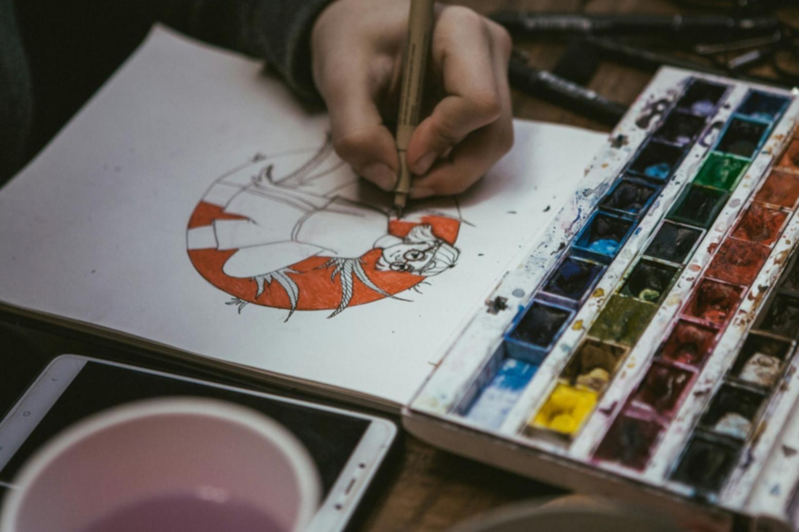 Exemple de technique de dessin d'observation appliquée